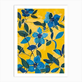 Blue Flowers - city wall art, colorful wall art, home decor, minimal art, modern wall art, wall art, wall decoration, wall print colourful wall art, decor wall art, digital art, digital art download, interior wall art, downloadable art, eclectic wall, fantasy wall art, home decoration, home decor wall, printable art, printable wall art, wall art prints, artistic expression, contemporary, modern art print Art Print