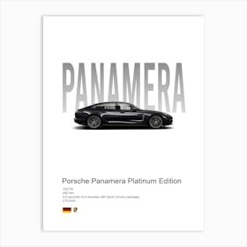 Panamera Platinum Edition Porsche Art Print