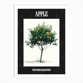 Apple Tree Pixel Illustration 2 Poster Art Print