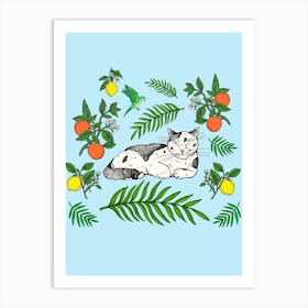 Citrus Cats Art Print