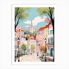 Santander Spain 1 Illustration Art Print