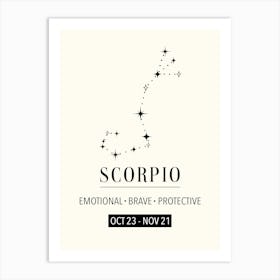 Scorpio Zodiac Sign  Art Print