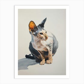 Sphynx Cat Painting 2 Art Print