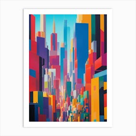 Bustling Metropolis V1 Art Print