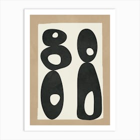 Black & White Mid Century Modern Art 2 Art Print