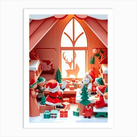 Santa'S Workshop Art Print