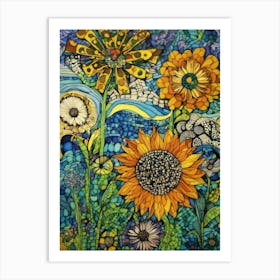 Sunflowers-Festival Vibes Art Print