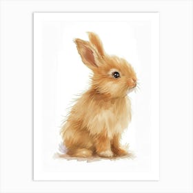 Netherland Dwarf Rabbit Kids Illustration 3 Art Print