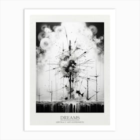 Dreams Abstract Black And White 4 Poster Art Print