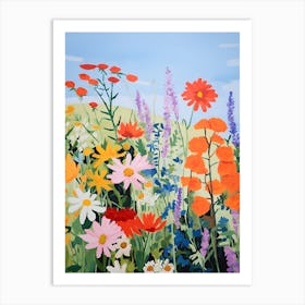 Modern Wild flowers Art Print