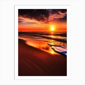 Sunset On The Beach 953 Art Print