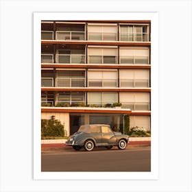 Golden Hour Vintage Car Style Art Print