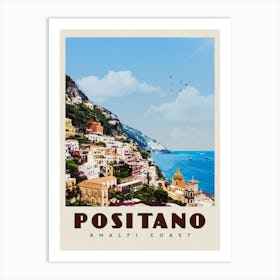 Positano Italy Travel Poster Art Print