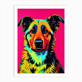 Belgian Sheepdog Andy Warhol Style Dog Art Print