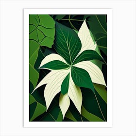 Siberian Ginseng Leaf Vibrant Inspired 1 Art Print