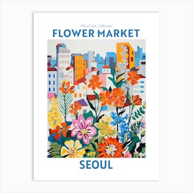 Seoul Flower Market Floral Art Print Travel Print Plant Art Modern Style Art Print