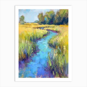 Stream In The Grass 1 Art Print