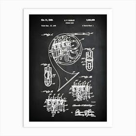 French Horn Art, French Horn Gift, French Horn Wall Decor, French Horn Print, French Horn Patent, French Horn Poster, French Horn, Mf4081 Art Print