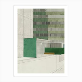 Green Building Art Print