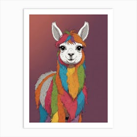 Llama Canvas Print Art Print