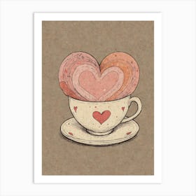 Heart In A Cup 1 Art Print