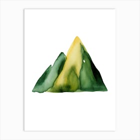 Watercolor Mountains 2 Art Print