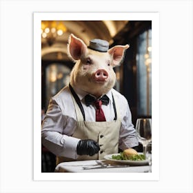 Pig Waiter Art Print