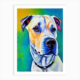 Staffordshire Bull Terrier Fauvist Style Dog Art Print