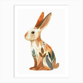 Blanc De Hotot Rabbit Kids Illustration 4 Art Print