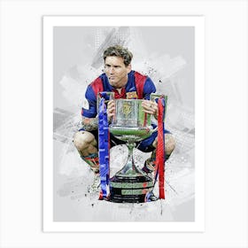 Lionel Messi Barcelona 2 Art Print