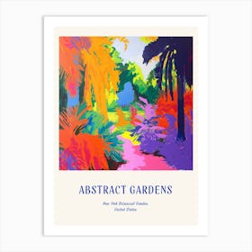 Colourful Gardens New York Botanical Garden Usa 3 Blue Poster Art Print