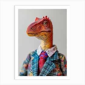 Toy Dinosaur In A Suit & Tie 3 Art Print