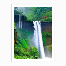 Satopanth Waterfall, India Majestic, Beautiful & Classic Art Print