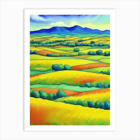 Yellow Fields 1 Art Print