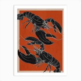 Lobsters 2 Art Print