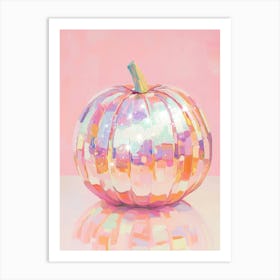 Mirrored Pink Pumpkin Art Print