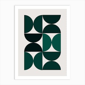 Shapes Green Art Print
