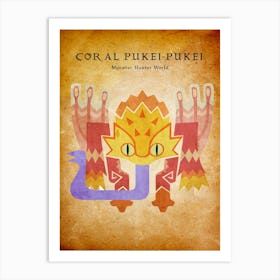 Coral Pukei Pukei Vintage Art Print