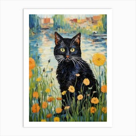 Cat In The Meadow 2 Art Print