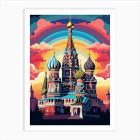 Saint Basil's Cathedral Gracing the Skyline Art Print