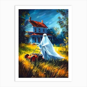 Ghost Lawn Mower 4 Art Print