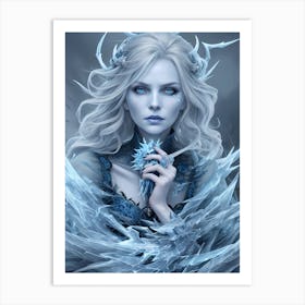 Ice Girl Art Print