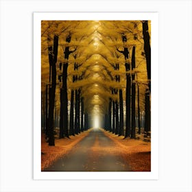 Road In Autumn Art Print