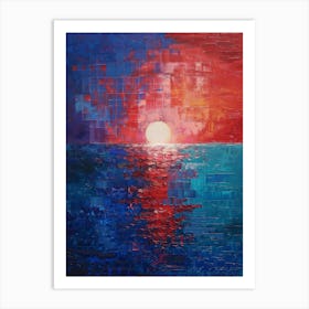 Sunset Over The Ocean 70 Art Print