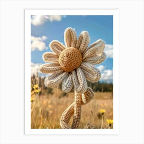 Daisies Knitted In Crochet 5 Art Print