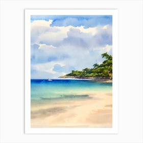 Doctor'S Cave Beach, Jamaica Watercolour Art Print