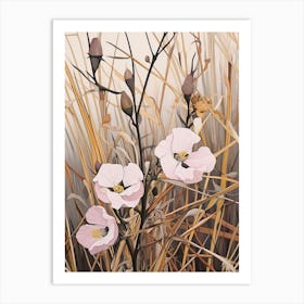 Flower Illustration Flax Flower Flower 3 Art Print