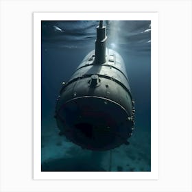 Submarine In The Ocean -Reimagined Art Print