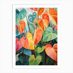Tropical Plant Painting Pothos Plant 2 Art Print