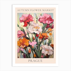 Autumn Flower Market Poster Prague Art Print